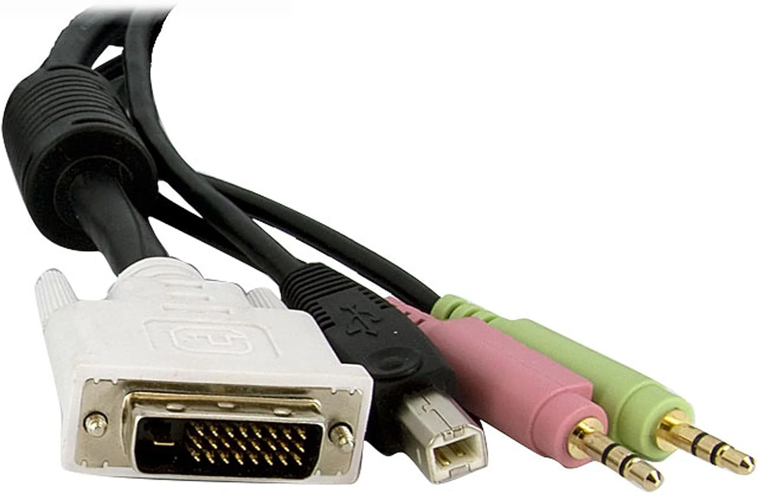 کابل KVM چهار در یک StarTech.com با طول 3 متر، دارای USB و DVI-D دوگانه به همراه صدا و میکروفون (DVID4N1USB10)