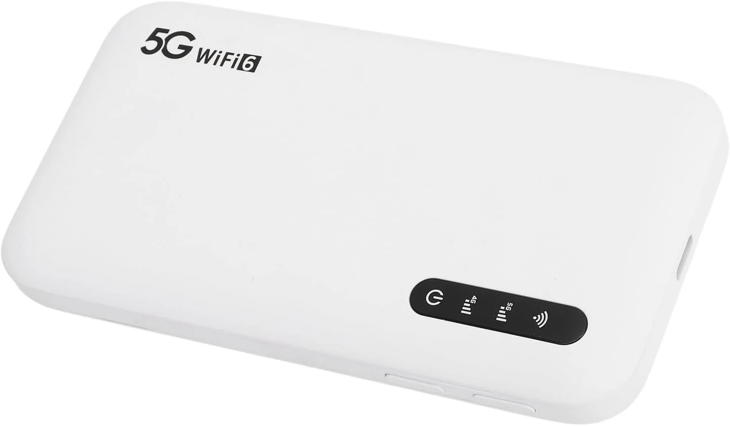 هات اسپات موبایل 5G Wi-Fi، دستگاه Wi-Fi قابل حمل 2.4 گیگاهرتز و 5.8 گیگاهرتز برای مسافرت، پشتیبانی از اسلات سیم کارت و 16 دستگاه، ضد آب IP67، روتر Wi-Fi 6 5G با باتری قابل شارژ 6100 میلی آمپر ساعت