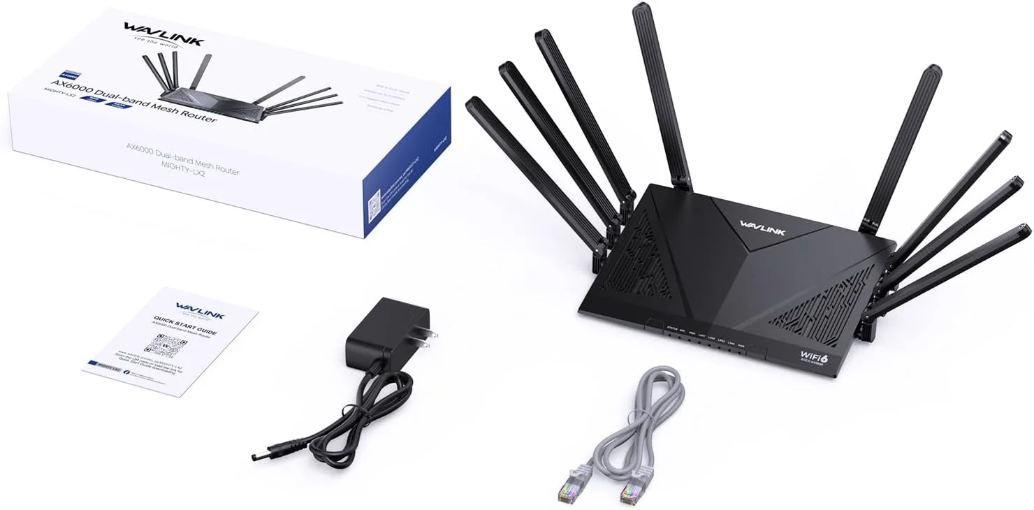 بسته شبکه مش WAVLINK شامل روتر مش AX6000 و روتر مش AX3000