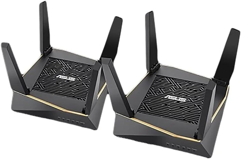 روتر گیمینگ مش وای فای 6 ایسوس AX6100 (بسته 2 عددی RT-AX92U) - روتر اینترنت بی سیم گیگابیتی سه بانده، گیمینگ و استریمینگ، سازگار با AiMesh، امنیت اینترنت مادام العمر، QoS تطبیقی
