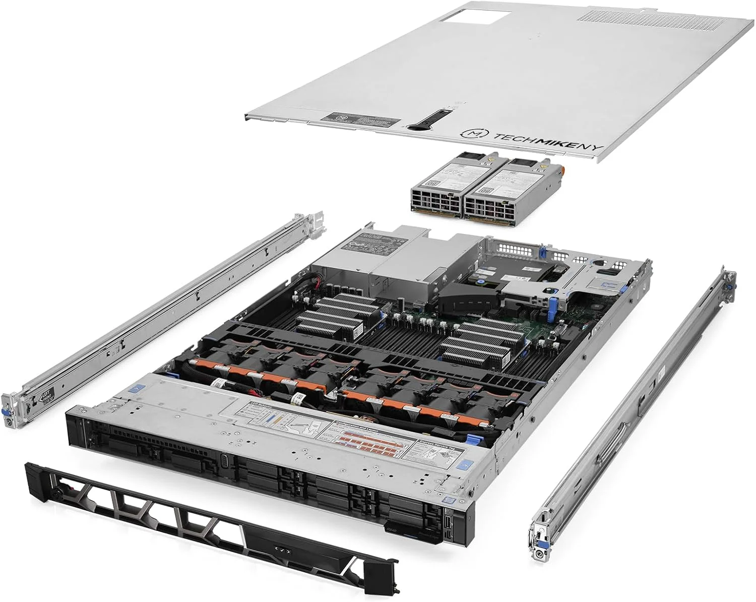 سرور Dell PowerEdge R430، دو عدد پردازنده E5-2695v4 2.10 گیگاهرتز 36 هسته ای، 256 گیگابایت رم، 8 عدد SSD 960 گیگابایتی (بازسازی شده)