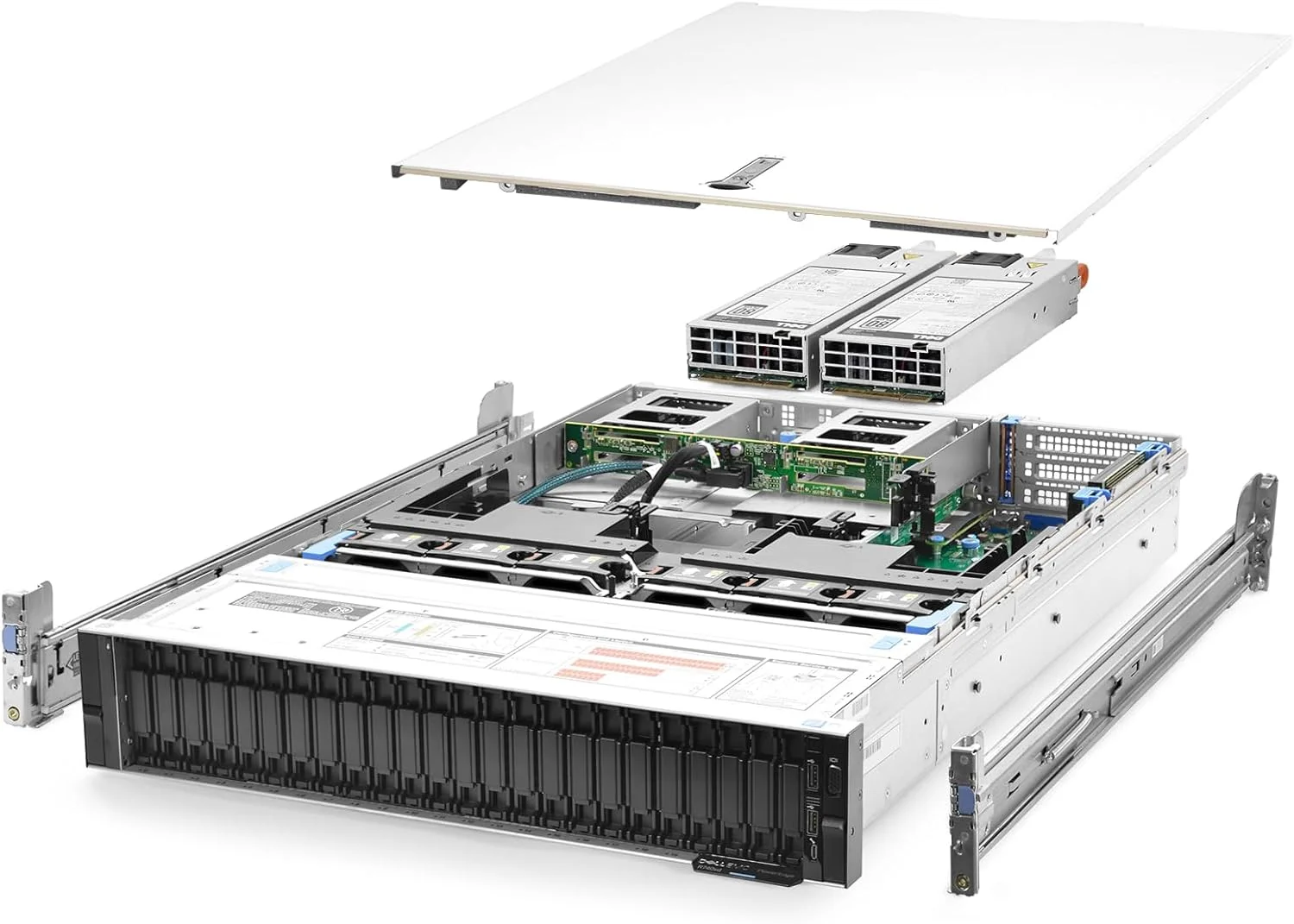 سرور Dell PowerEdge R740xd با دو پردازنده Gold 6126 2.60 گیگاهرتز 24 هسته ای، 256 گیگابایت رم و 24 عدد محفظه (بازسازی شده)