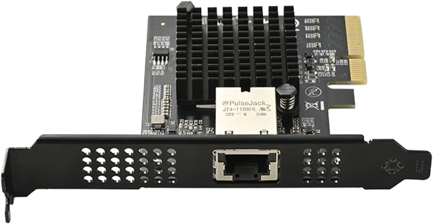 کارت شبکه 10Gbps AQC113 PCIE به تک پورت RJ45، کابل انتقال داده اترنت با رابط های PCIE 1G/2.5Gbps/5Gbps/10Gbps