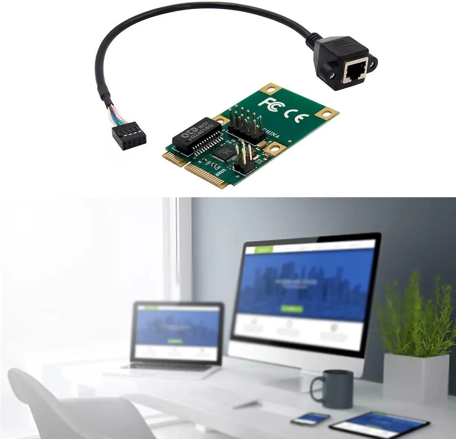 کارت شبکه تک پورت PCIE مدل 8111F برای کامپیوترهای رومیزی