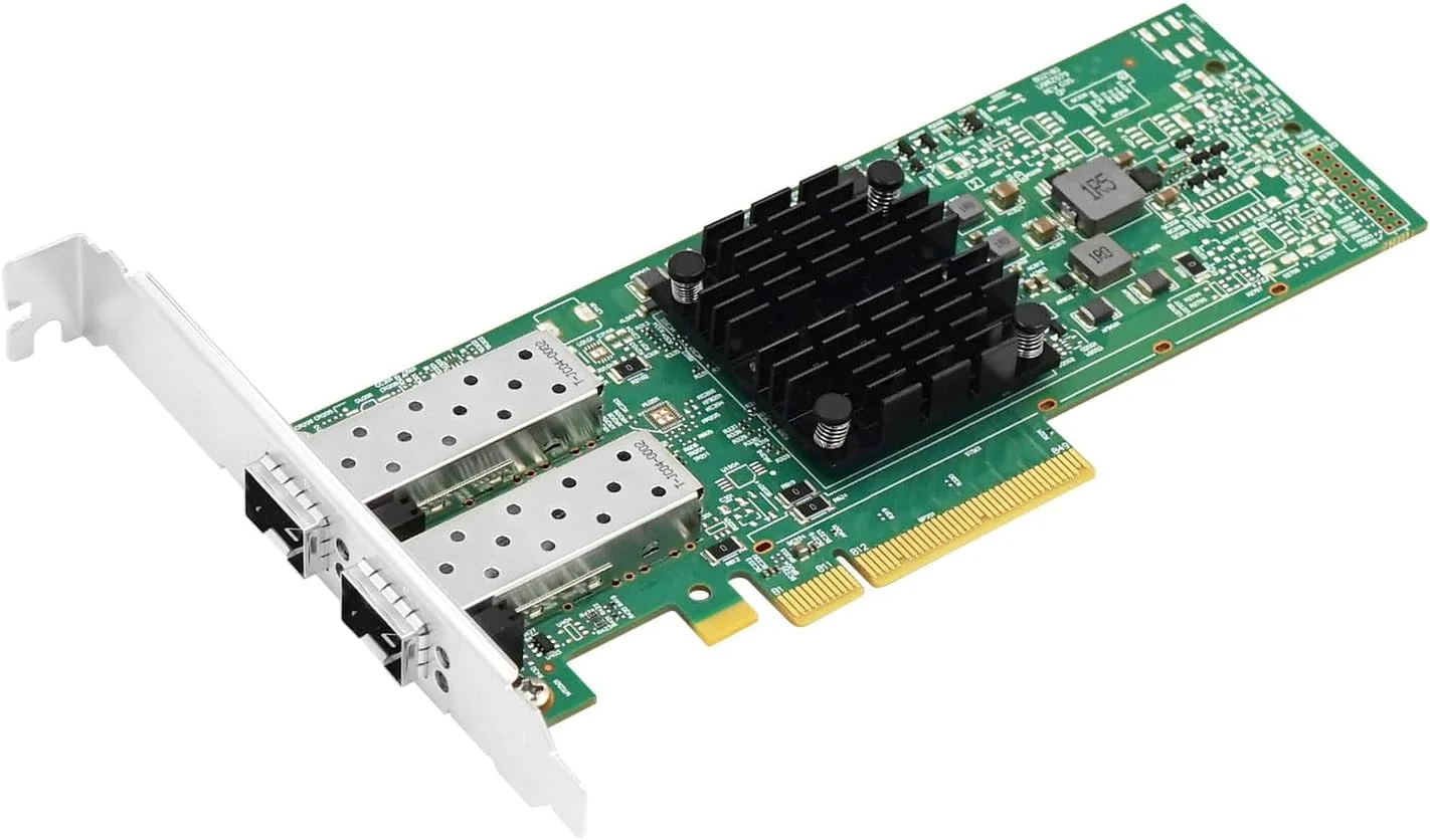 آداپتور شبکه اترنت SFP28 دو پورت نوری 25G با قابلیت SR-IOV و UEFI از طریق PCIe x8 بر اساس کنترلر میزبان BCM57414B، سازگار با PCIe x16