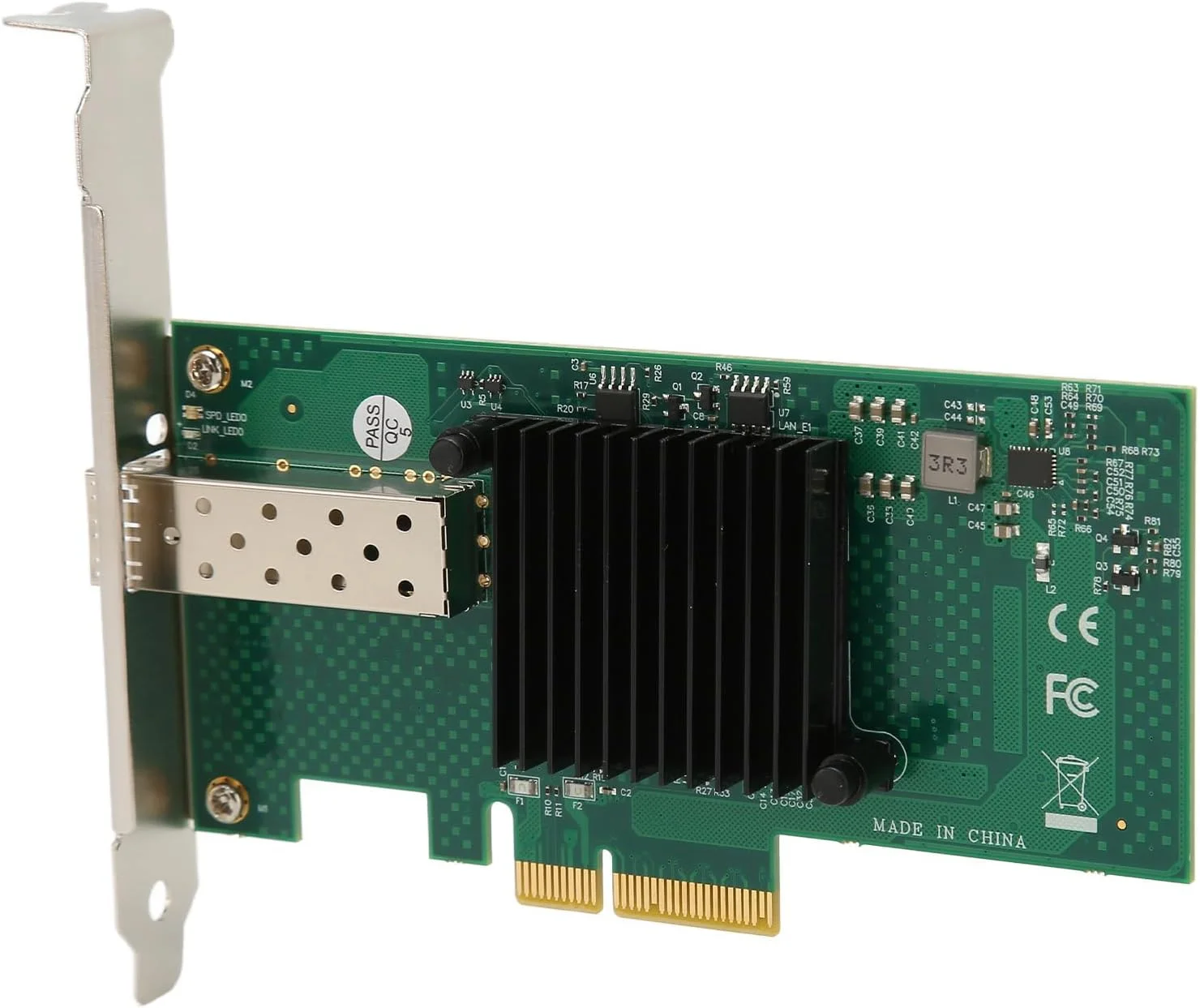 کارت شبکه Yunseity PCIe با سرعت 10000 مگابیت بر ثانیه PCI Express X4 5.0GT s SFP LC آداپتور گیگابیتی فیبر نوری برای سرور