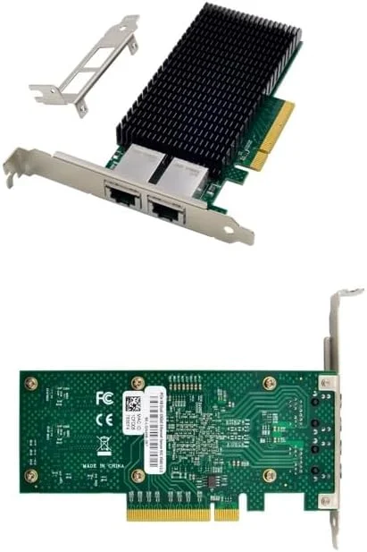 کارت شبکه سرور دوگانه 10G RJ45 مسی PCIe x8 X540-T2 با چیپست Intel X540-AT2