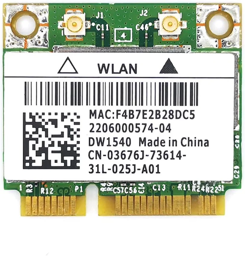 کارت آداپتور بی‌سیم JMT دو بانده 2.4G/5G Mini Pcie 300Mbps 802.11A/B/G/N BCM943228 DW1540 کارت شبکه بی‌سیم داخلی سازگار با Win7/8/10