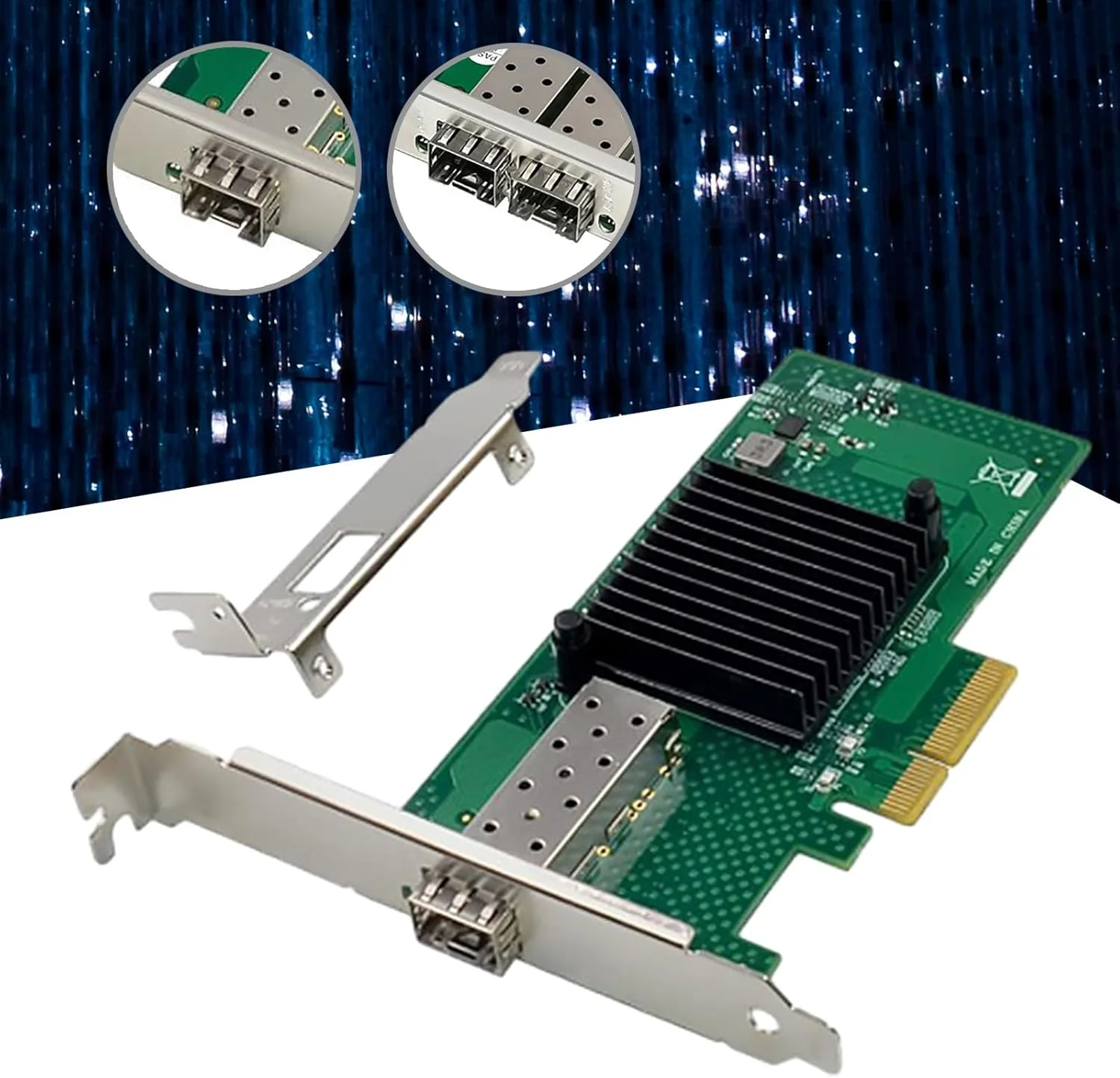 آداپتورهای اترنت 10G PCIE با چیپست 82599ES X520-DA2، آداپتورهای اترنت SFP+ تک/دو پورت برای کارت دسکتاپ