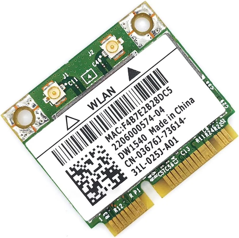 کارت آداپتور بی‌سیم JMT دو بانده 2.4G/5G Mini Pcie 300Mbps 802.11A/B/G/N BCM943228 DW1540 کارت شبکه بی‌سیم داخلی سازگار با Win7/8/10