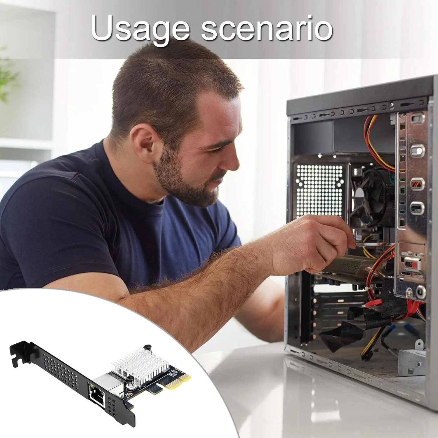 کارت شبکه 10Gbps PCIE4.0 1X با پشتیبانی از PCIe 3.0/PCIe2.0 و مدیریت حرارت