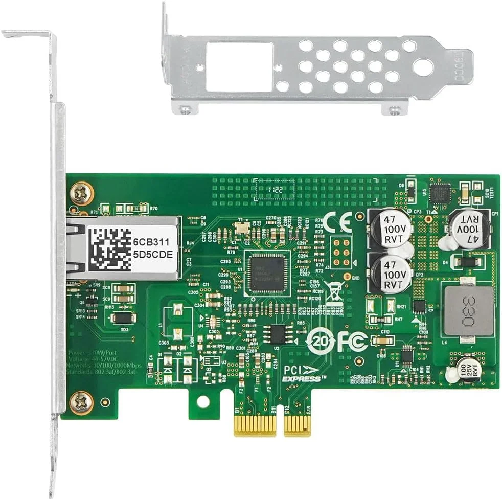 کارت فریم گربر ویژن گیگابیتی PoE+ 802.3at تک پورت PCIe x1 (1 عدد Intel I210)