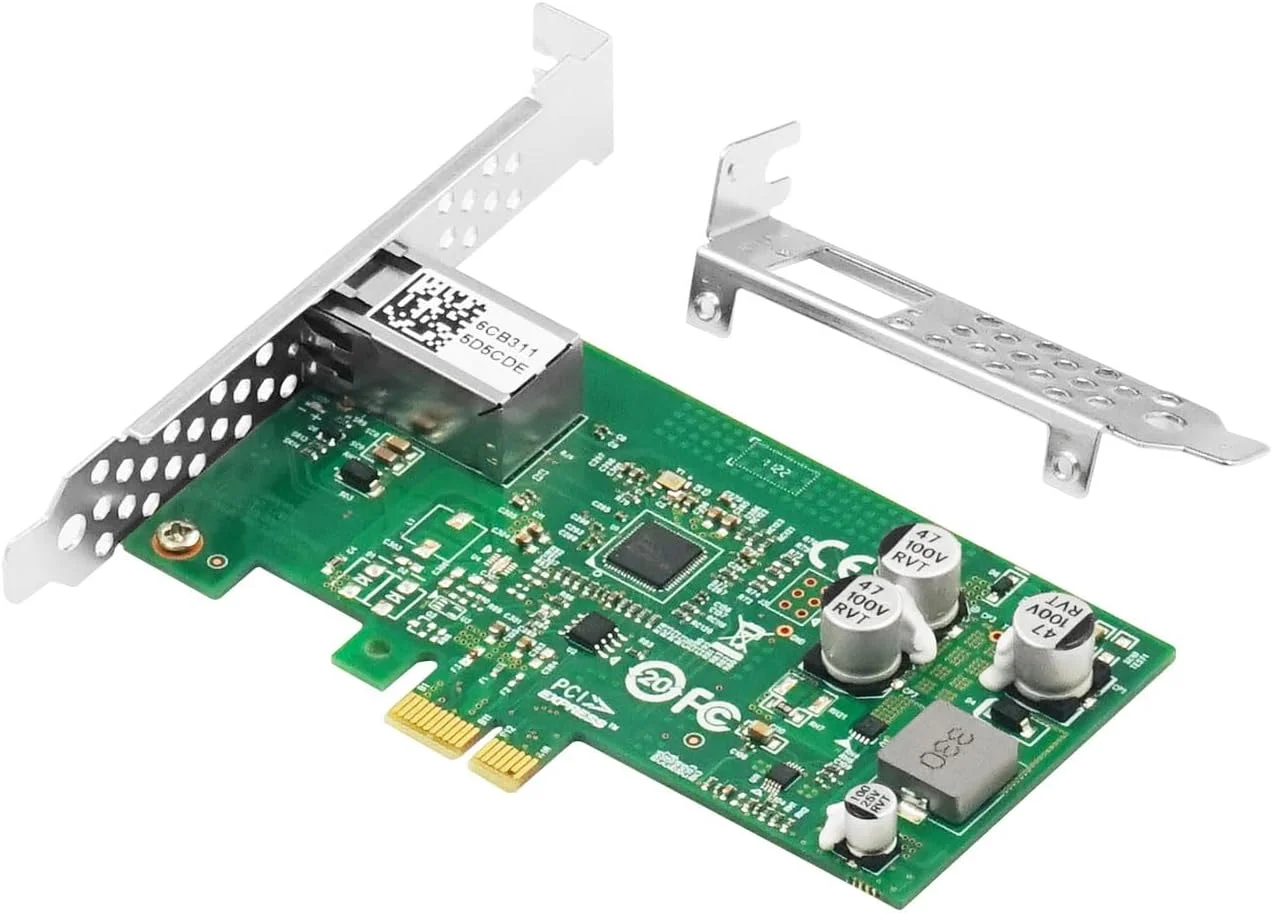 کارت فریم گربر ویژن گیگابیتی PoE+ 802.3at تک پورت PCIe x1 (1 عدد Intel I210)