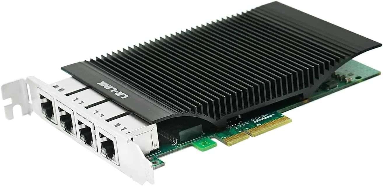 آداپتور اترنت گیگابیتی چهار پورت مسی صنعتی PCIe x4