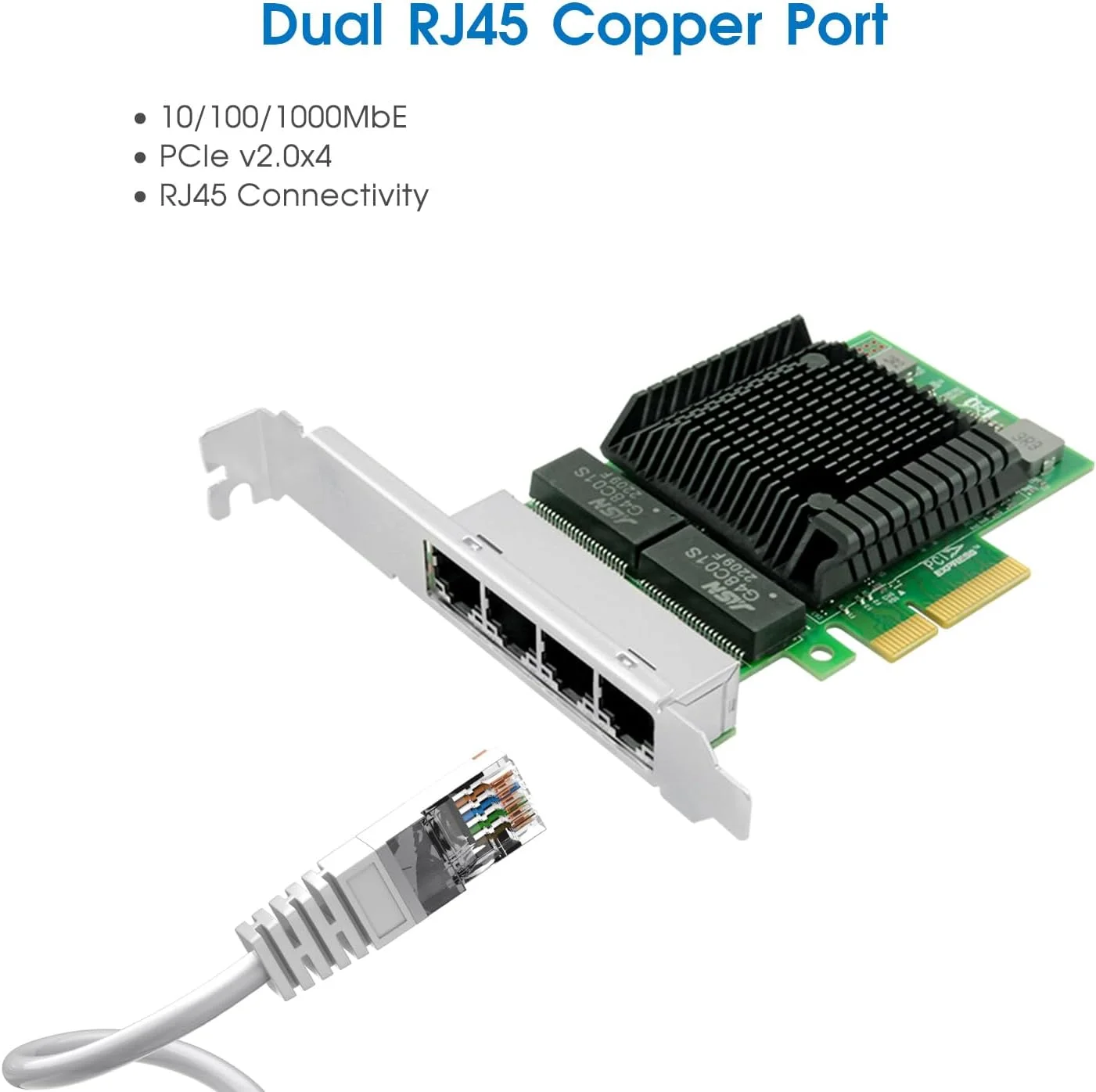 آداپتور شبکه اترنت گیگابیتی مسی چهار پورت PCIe x4