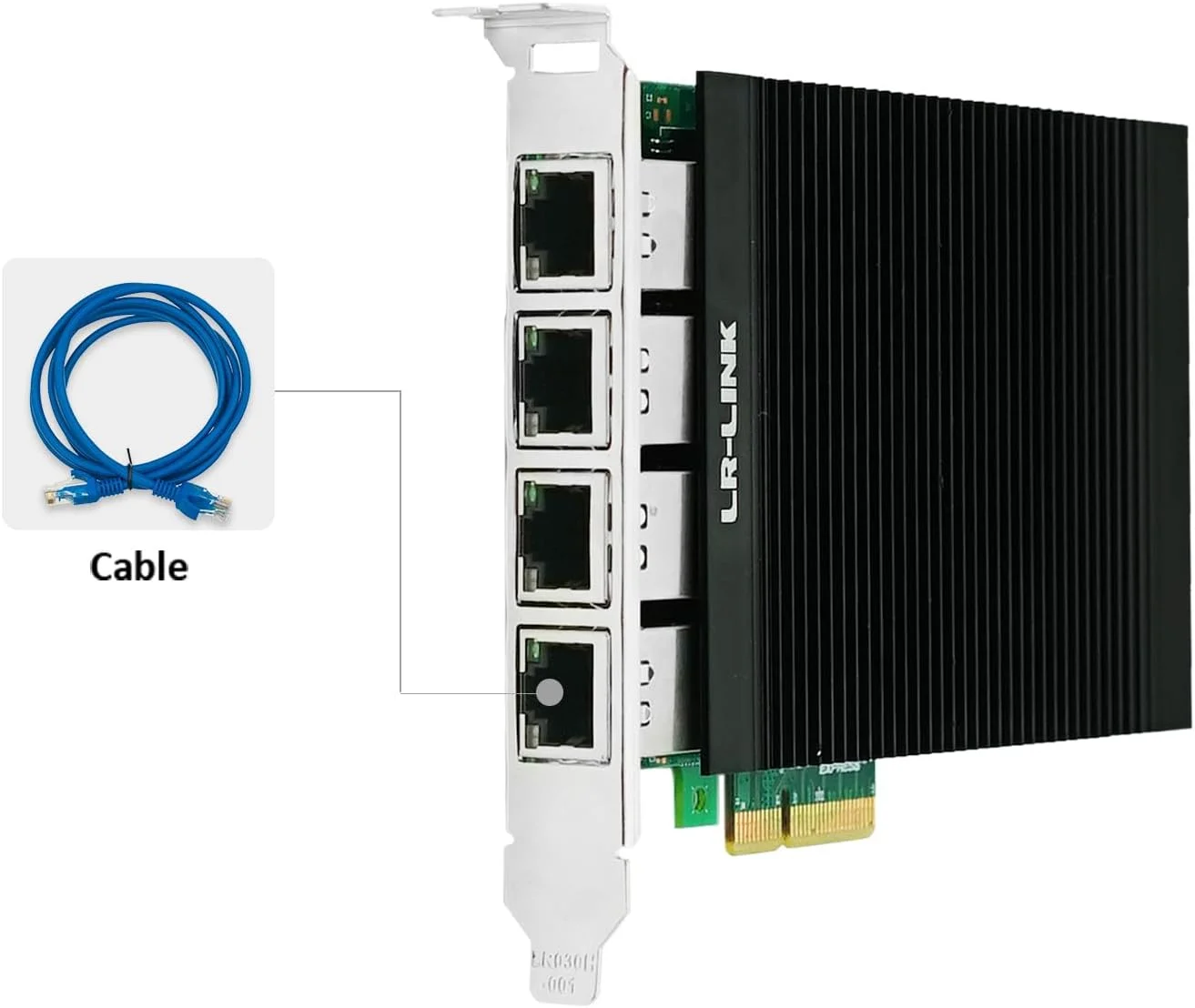 آداپتور اترنت گیگابیتی چهار پورت مسی صنعتی PCIe x4