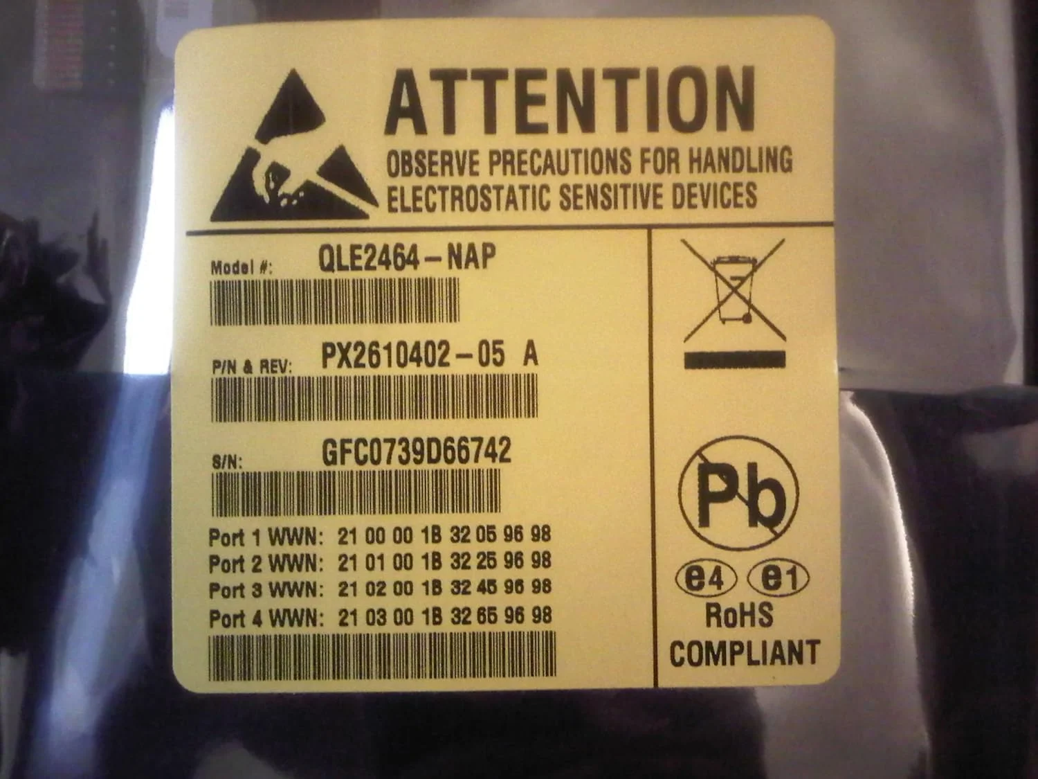 آداپتور شبکه QLogic 4GB چهار پورت FC HBA PCIE8 LC مالتی مود