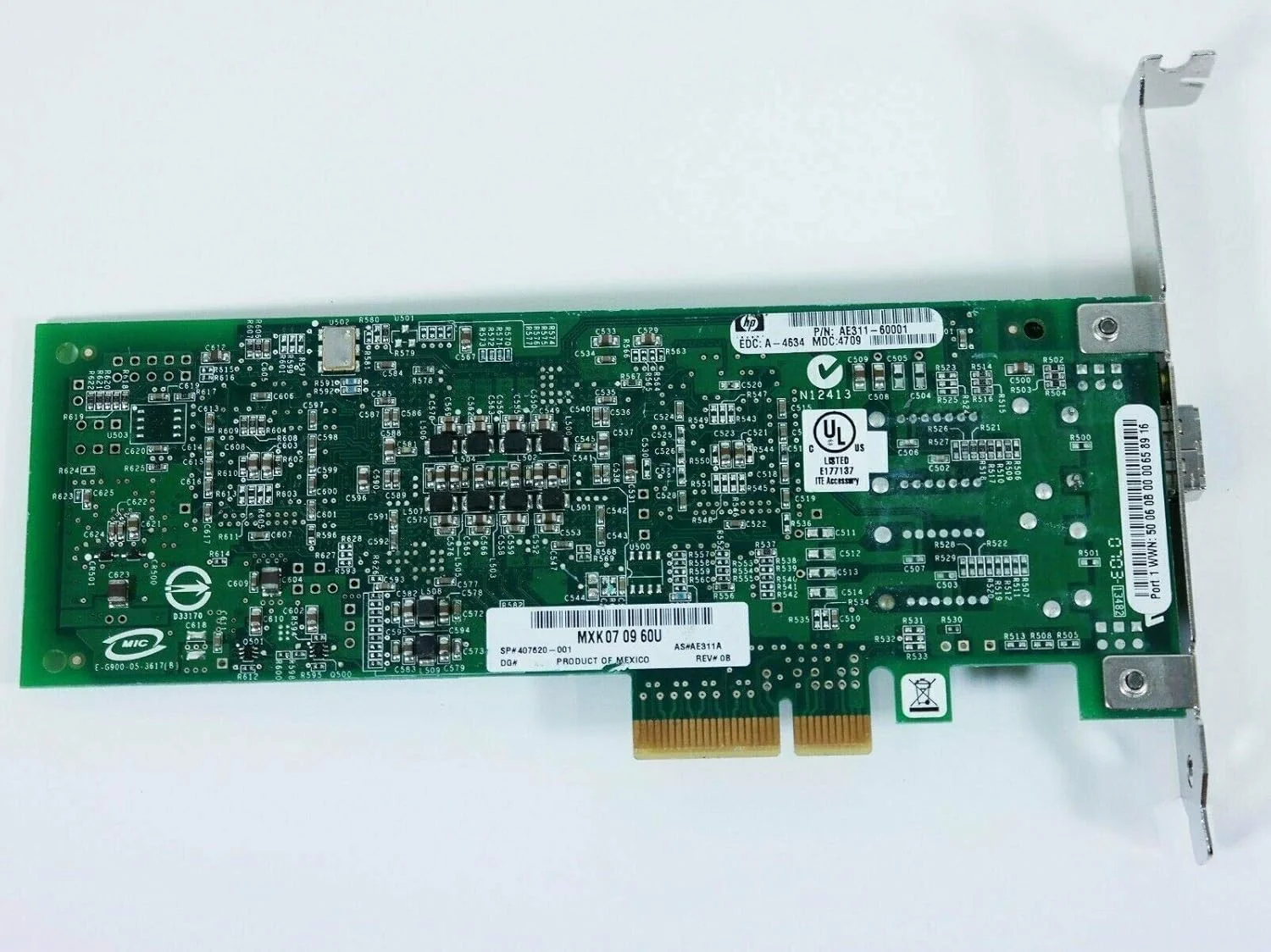 آداپتور گذرگاه میزبان کانال فیبر (FC) کیو لاجیک QLE2460-HP با رابط PCIe و ظرفیت 4 گیگابایت