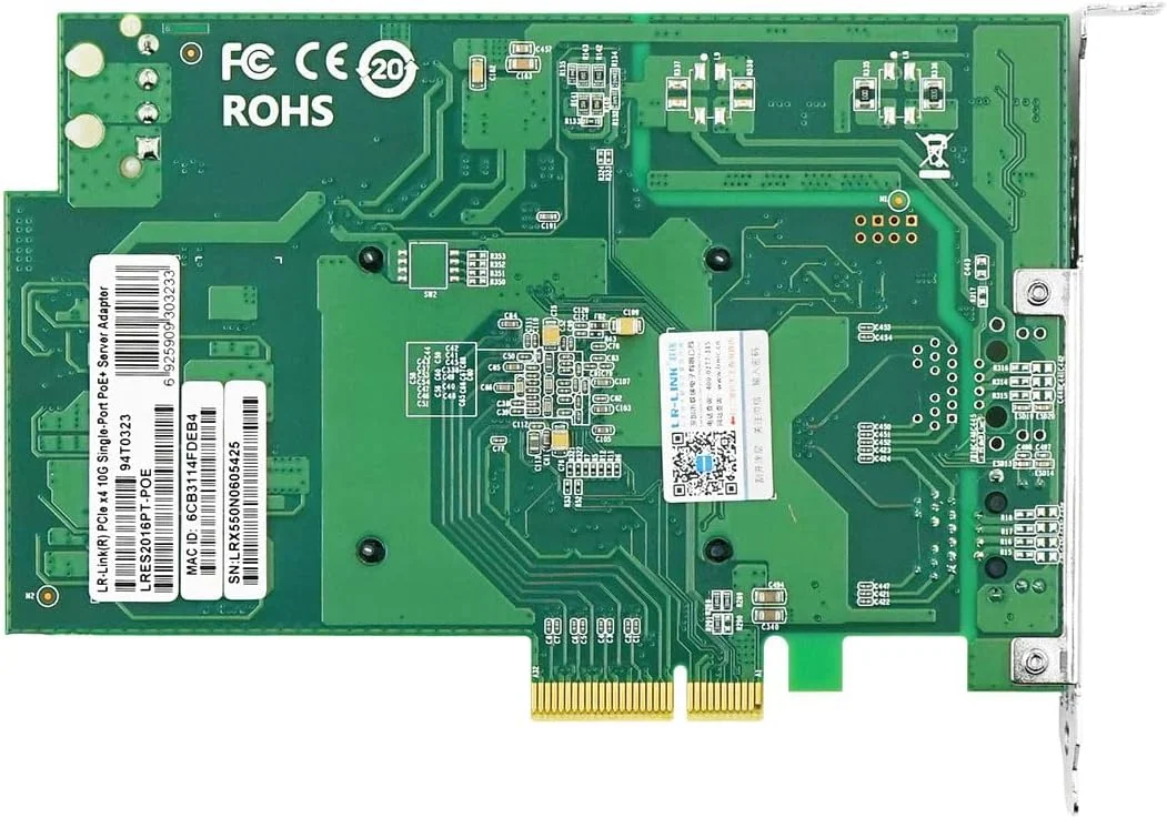 کارت کپچر تصویر تک پورت 10G اترنت PCIe x4 (اینتل X550)
