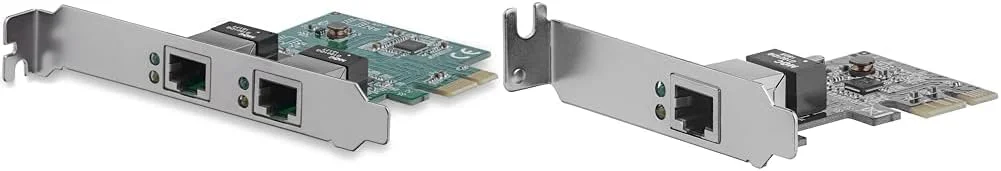 کارت شبکه گیگابیتی دو پورت و تک پورت PCIe استار تک - Low Profile - 2 پورت RJ45 - چیپست Realtek RTL8111H