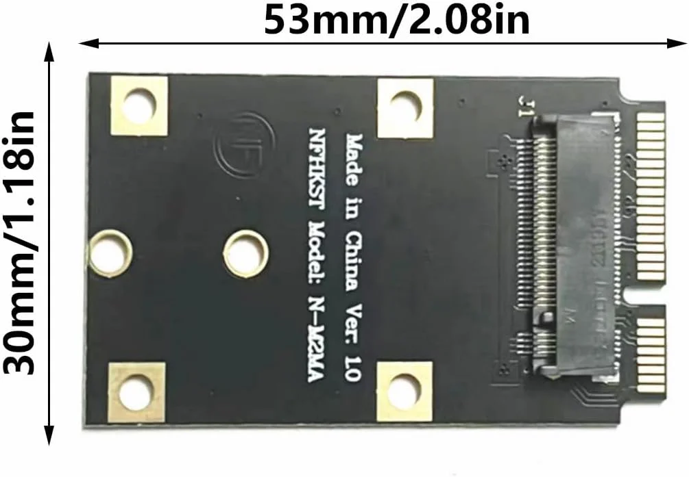 آداپتور PCIe برای NVMe 2230 2242، بدون نیاز به درایور، آداپتور وای فای PCIe