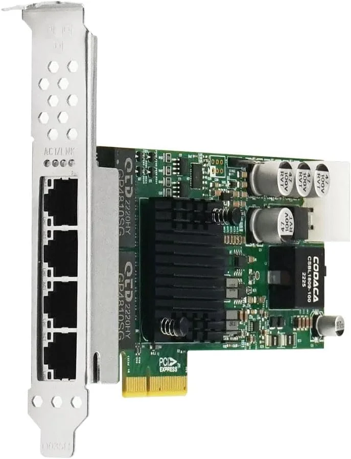 کارت کپچر تصویر اترنت گیگابیتی چهار پورت PCIe x4 با محافظت در برابر نوسانات (1 عدد Intel I350)