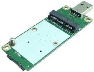 برد آداپتور مینی PCI Express/PCIE به USB برای مودم ماژول WiFi Wireless WWAN 4G LTE با اسلات کارت SIM UIM (MINIPCIEUSB TYPE1)