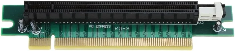 کارت آداپتور PCIE Express 16X 90 درجه، کارت آداپتور PCIExpress 90 درجه زاویه دار راست برای شاسی کامپیوتر 1U