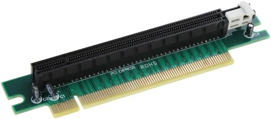 کارت آداپتور PCIE Express 16X 90 درجه، کارت آداپتور PCIExpress 90 درجه زاویه دار راست برای شاسی کامپیوتر 1U