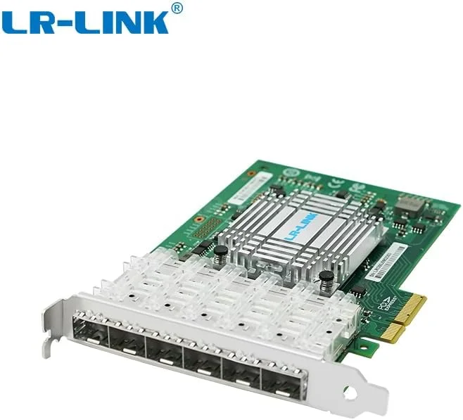 آداپتور شبکه PCIe x4، کارت شبکه اترنت گیگابیتی SFP شش پورت فیبر نوری