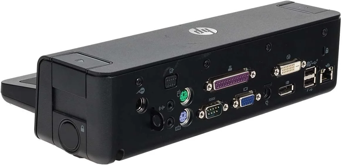 HP داکینگ استیشن پیشرفته (HSTNN-I11X) - برای ProBook/EliteBook 8560P 5070P 8460P 8440W 8460W 8560W 8760W 8570W 6460B 6560B 6470B 6570B [شامل آداپتور برق 90 وات] (بازسازی شده)