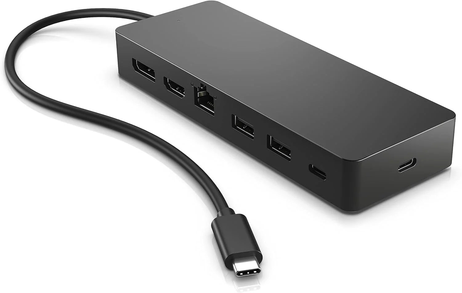 هاب چند پورت USB-C اچ پی - آداپتور 7 در 1 با HDMI 2.0، DisplayPort 1.2، 2 عدد USB-A، USB-C با توان عبوری 65 وات، اترنت - سازگار با ویندوز، macOS و ChromeOS - مشکی هاب چند پورت USB-C اچ پی - آداپتور 7 در 1 با HDMI 2.0، DisplayPort 1.2، 2 عدد USB-A، USB-C با توان عبوری 65 وات، اترنت - سازگار با ویندوز، macOS و ChromeOS - مشکی