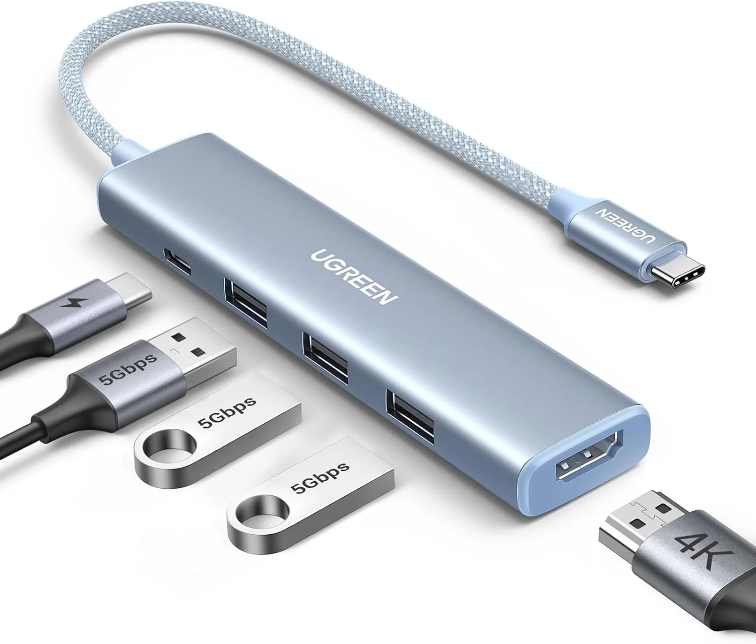 هاب USB C یوگرین Revodok سری شیک، آداپتور USB C با PD100W، HDMI 4K، 3 پورت USB A 3.0 سازگار با iMac، iPhone 15، Galaxy S24، Surface، MacBook Pro/Air، iPad Pro/Air، Steam Deck و غیره (آبی) هاب USB C یوگرین Revodok سری شیک، آداپتور USB C با PD100W، HDMI 4K، 3 پورت USB A 3.0 سازگار با iMac، iPhone 15، Galaxy S24، Surface، MacBook Pro/Air، iPad Pro/Air، Steam Deck و غیره (آبی)