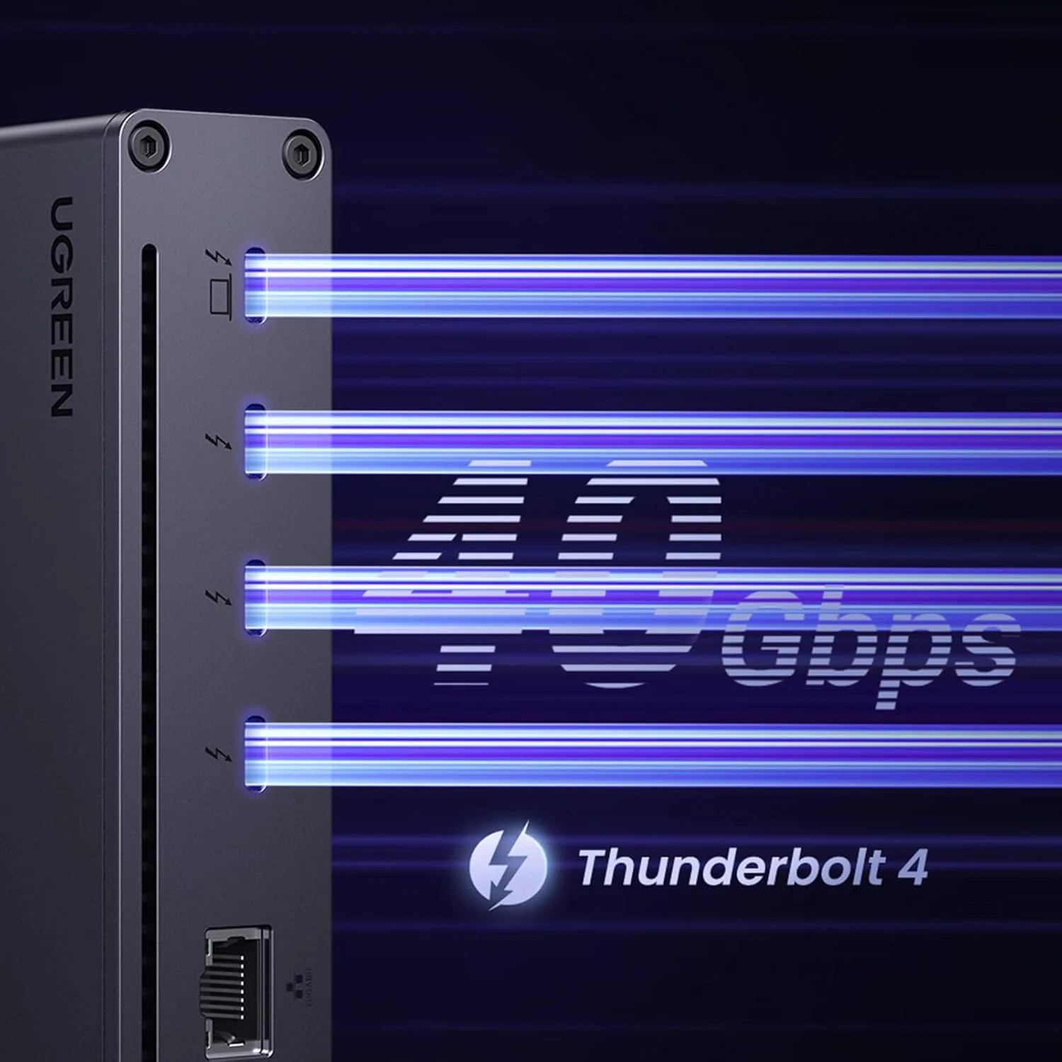 داک UGREEN Revodok Max 208 Thunderbolt 4 با سرعت 40 گیگابیت بر ثانیه، دارای 3 پورت Thunderbolt 4 (پشتیبانی از دو نمایشگر 4K با نرخ 60 هرتز یا یک نمایشگر 8K)، شارژ 85 واتی برای لپ تاپ، گیگابیت اترنت، سازگار با M4 Pro Mac mini داک UGREEN Revodok Max 208 Thunderbolt 4 با سرعت 40 گیگابیت بر ثانیه، دارای 3 پورت Thunderbolt 4 (پشتیبانی از دو نمایشگر 4K با نرخ 60 هرتز یا یک نمایشگر 8K)، شارژ 85 واتی برای لپ تاپ، گیگابیت اترنت، سازگار با M4 Pro Mac mini