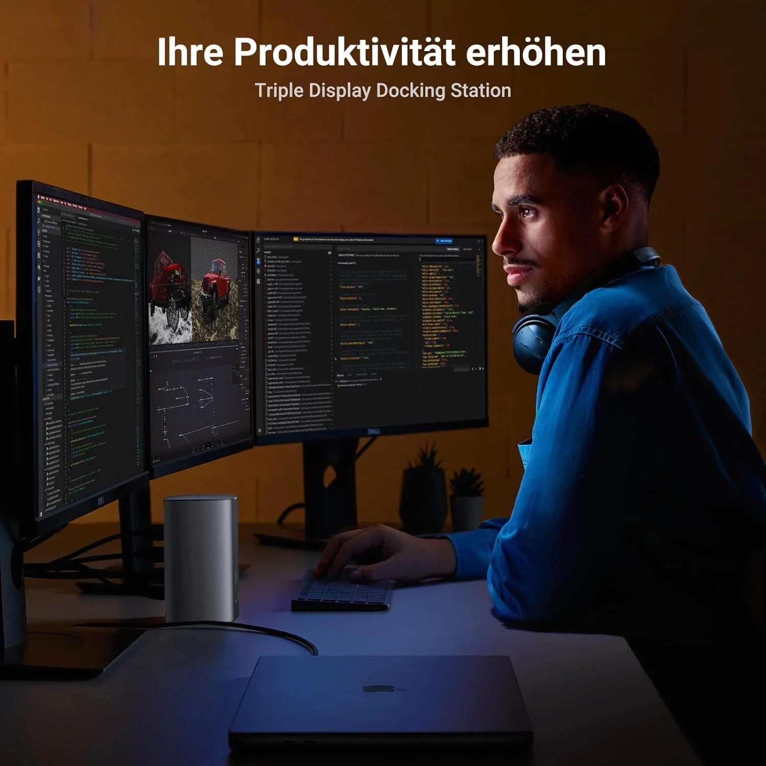 داک استیشن UGREEN Revodok Pro 312 Displaylink با نمایشگر سه گانه برای macOS M1 M2 MacBook و Windows (با درایور یکپارچه)، داک USB C دوازده در یک با شارژر 100W GaN، دو HDMI، DP، پورت USB 10Gbps داک استیشن UGREEN Revodok Pro 312 Displaylink با نمایشگر سه گانه برای macOS M1 M2 MacBook و Windows (با درایور یکپارچه)، داک USB C دوازده در یک با شارژر 100W GaN، دو HDMI، DP، پورت USB 10Gbps