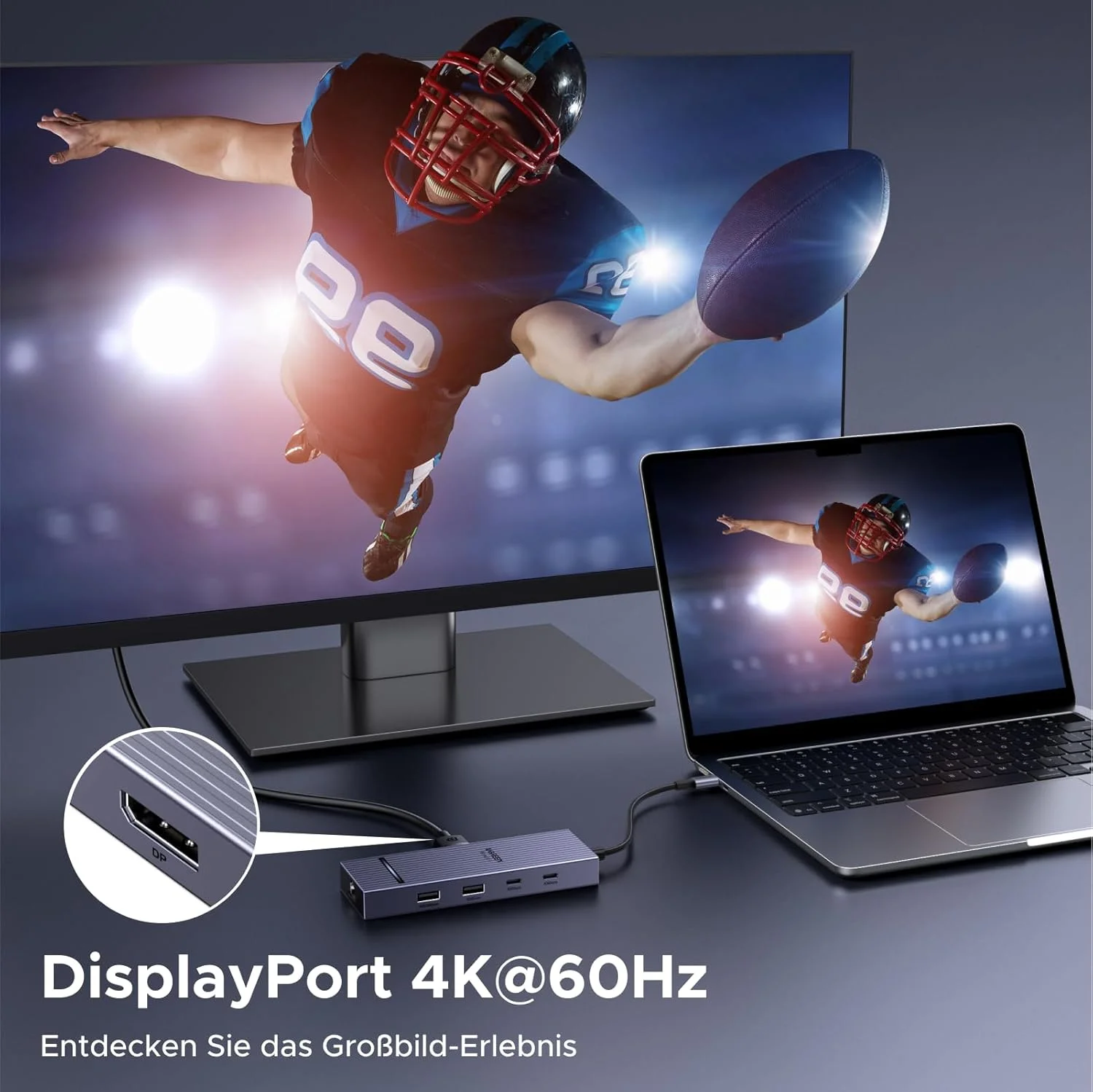 هاب USB C یوگرین Revodok Pro 1071 با DisplayPort، داک استیشن با USB 3.2 10Gbps، DP 4K@60Hz، RJ45 Ethernet، PD 100W، آداپتور چند پورت سازگار با MacBook، iPad Pro، Surface Laptop و غیره هاب USB C یوگرین Revodok Pro 1071 با DisplayPort، داک استیشن با USB 3.2 10Gbps، DP 4K@60Hz، RJ45 Ethernet، PD 100W، آداپتور چند پورت سازگار با MacBook، iPad Pro، Surface Laptop و غیره