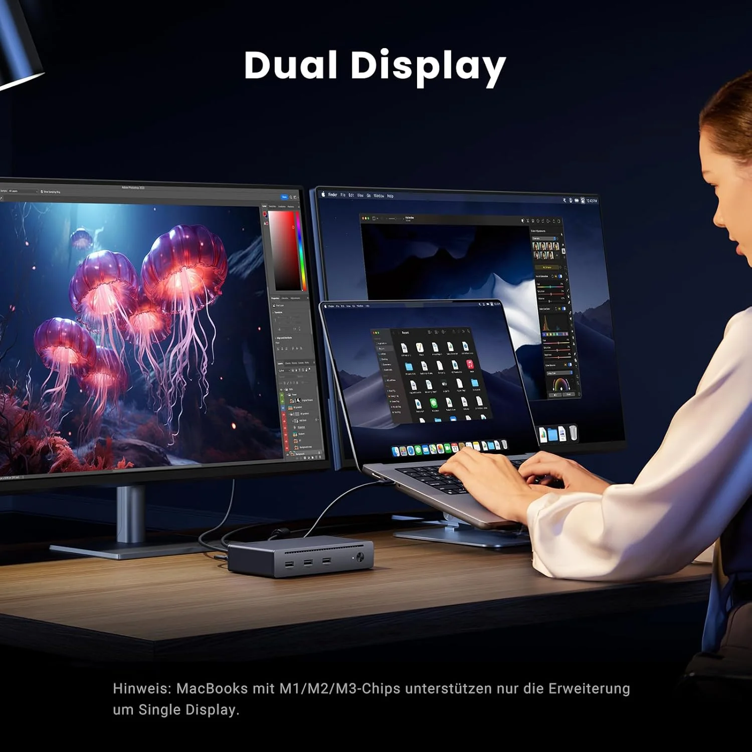 داک UGREEN Revodok Max 208 Thunderbolt 4 با سرعت 40 گیگابیت بر ثانیه، دارای 3 پورت Thunderbolt 4 (پشتیبانی از دو نمایشگر 4K با نرخ 60 هرتز یا یک نمایشگر 8K)، شارژ 85 واتی برای لپ تاپ، گیگابیت اترنت، سازگار با M4 Pro Mac mini داک UGREEN Revodok Max 208 Thunderbolt 4 با سرعت 40 گیگابیت بر ثانیه، دارای 3 پورت Thunderbolt 4 (پشتیبانی از دو نمایشگر 4K با نرخ 60 هرتز یا یک نمایشگر 8K)، شارژ 85 واتی برای لپ تاپ، گیگابیت اترنت، سازگار با M4 Pro Mac mini