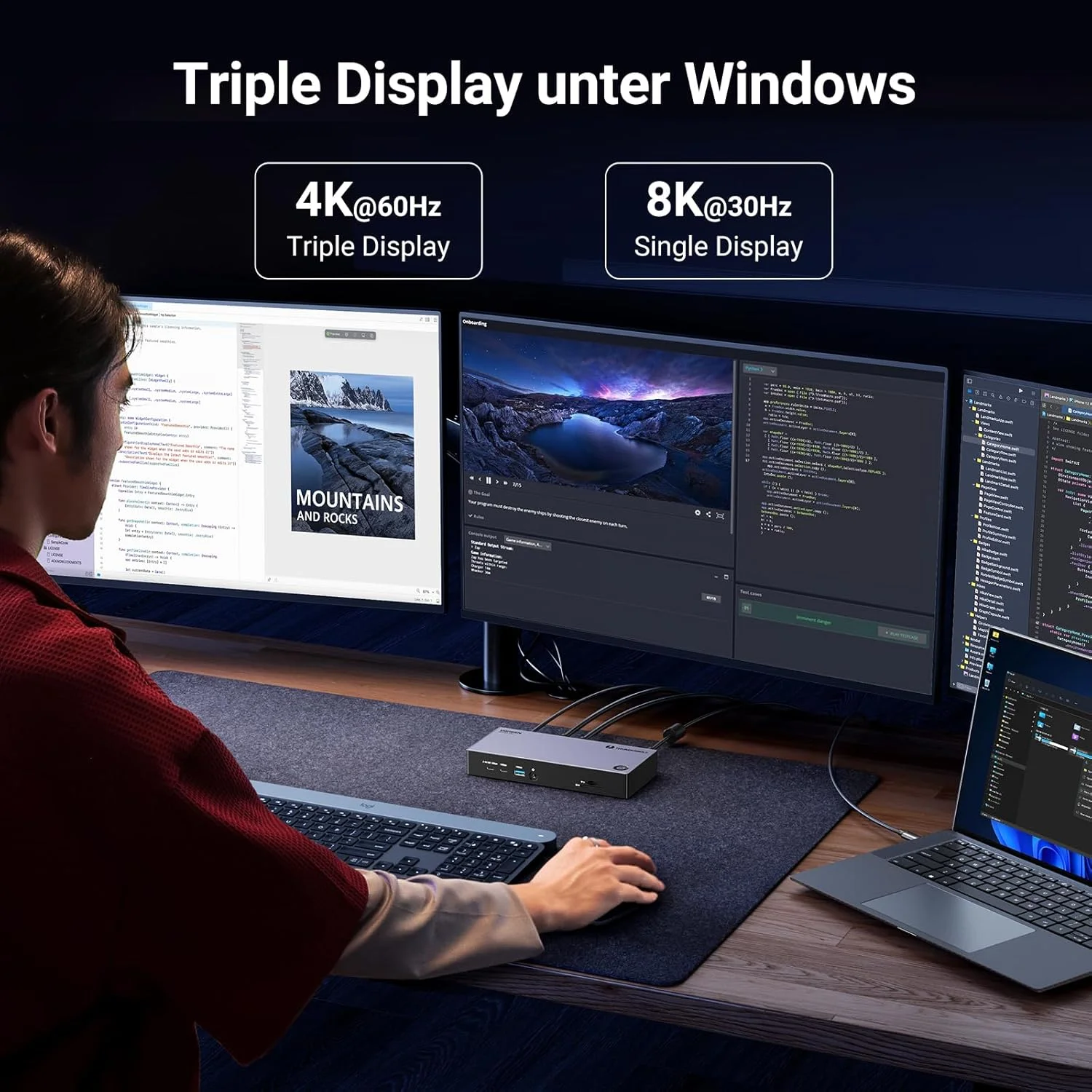 داک استیشن UGREEN Revodok Max 313 Thunderbolt 4 با سرعت 40Gbps، داک استیشن نمایشگر سه گانه (سه گانه 4K@60Hz، نمایشگر تک 8K)، داک استیشن 13 در 1 با ورودی شارژ 140W GaN، سازگار با Mac mini M4/M4 Pro داک استیشن UGREEN Revodok Max 313 Thunderbolt 4 با سرعت 40Gbps، داک استیشن نمایشگر سه گانه (سه گانه 4K@60Hz، نمایشگر تک 8K)، داک استیشن 13 در 1 با ورودی شارژ 140W GaN، سازگار با Mac mini M4/M4 Pro