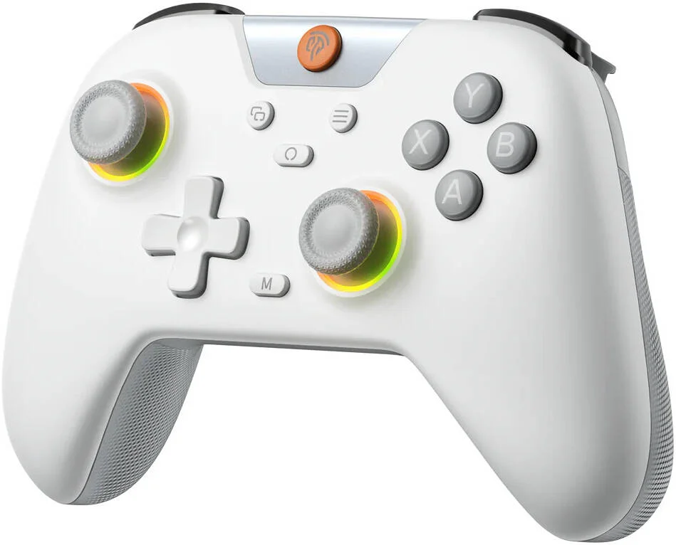 دسته بازی EasySMX X05، جوی استیک های اثر هال، چند پلتفرمی، 5 سطح لرزش قابل تنظیم، لیتیوم سه تایی 750mAh، پایداری بهبود یافته و تاخیر به حداقل رسیده، سفید صدفی | X05