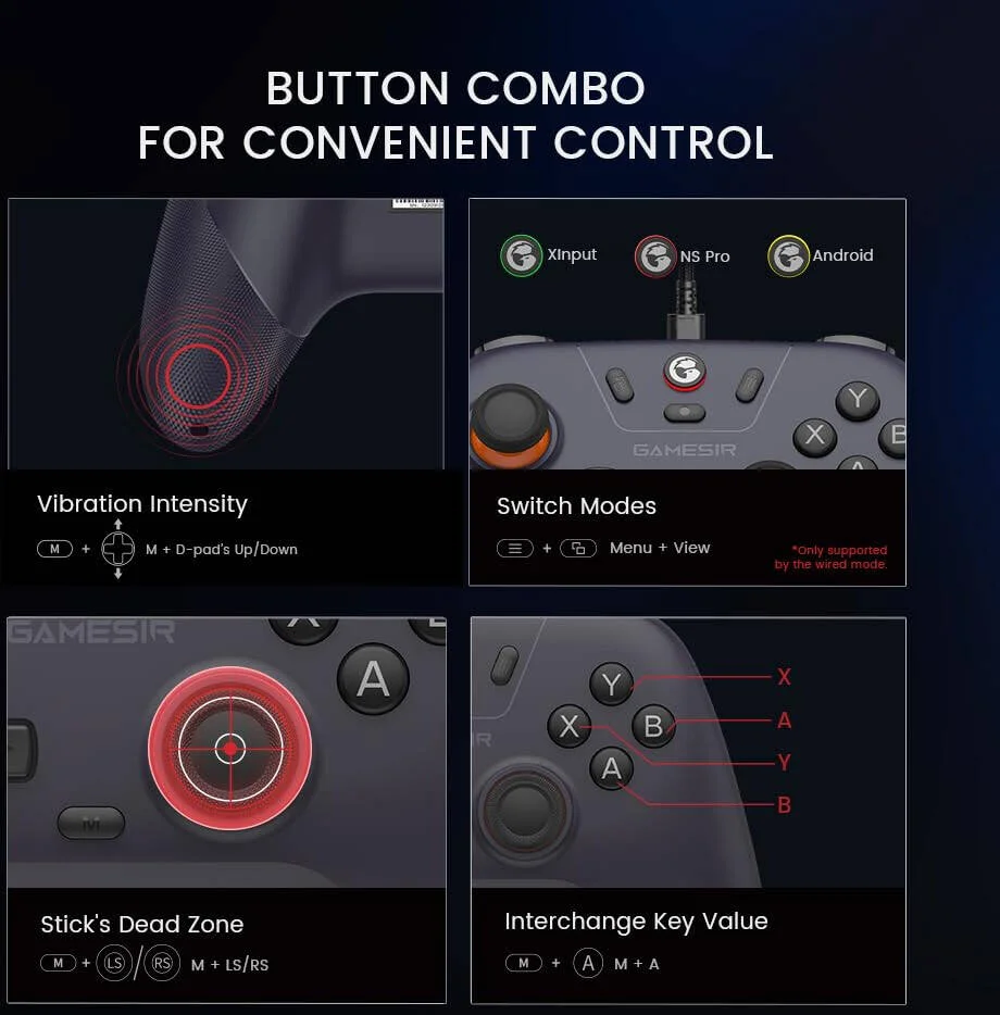 دسته بازی بی سیم GameSir Nova Lite 2.4 T4NLP، گیم پد بلوتوثی با تریگر اثر هال، توربو، لرزش، قابل شارژ برای PC، آیفون، اندروید، سوییچ و استیم دک، بنفش | T4NLP