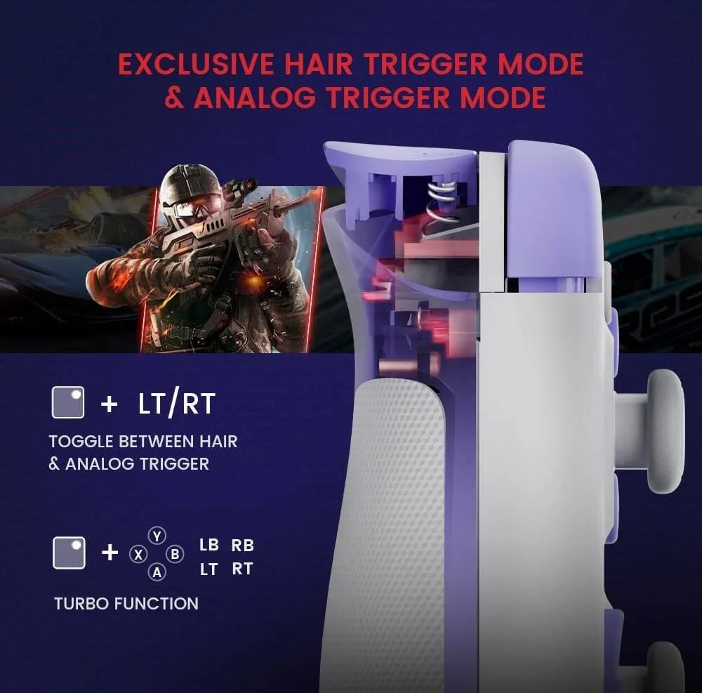 گیم‌سر X2s کنترلر تلفن تایپ-سی برای اندروید/آیفون سری 15، کنترلر تلسکوپی با استیک‌های اثر هال و تریگر آنالوگ هال، برای CODM، Zenless Zone Zero، Delta Emulator، مشکی | X2S Type-C