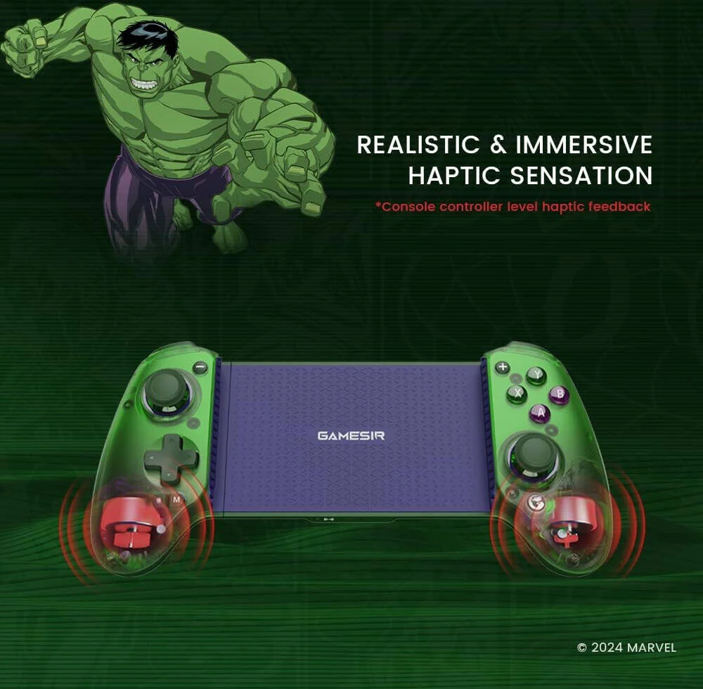 گیم‌پد موبایل بلوتوث GameSir G8 Plus با جوی‌استیک/تریگر اثر هال، مناسب برای بازی Minecraft، Call of Duty Mobile، برای سوییچ، iOS، اندروید و تبلت، هالک سبز | G8 Plus Gr