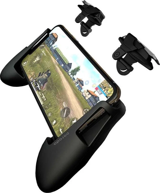 دسته بازی مکانیکی Porodo P2 با گیره جهانی - مشکی | PD-GAMGRP-BK