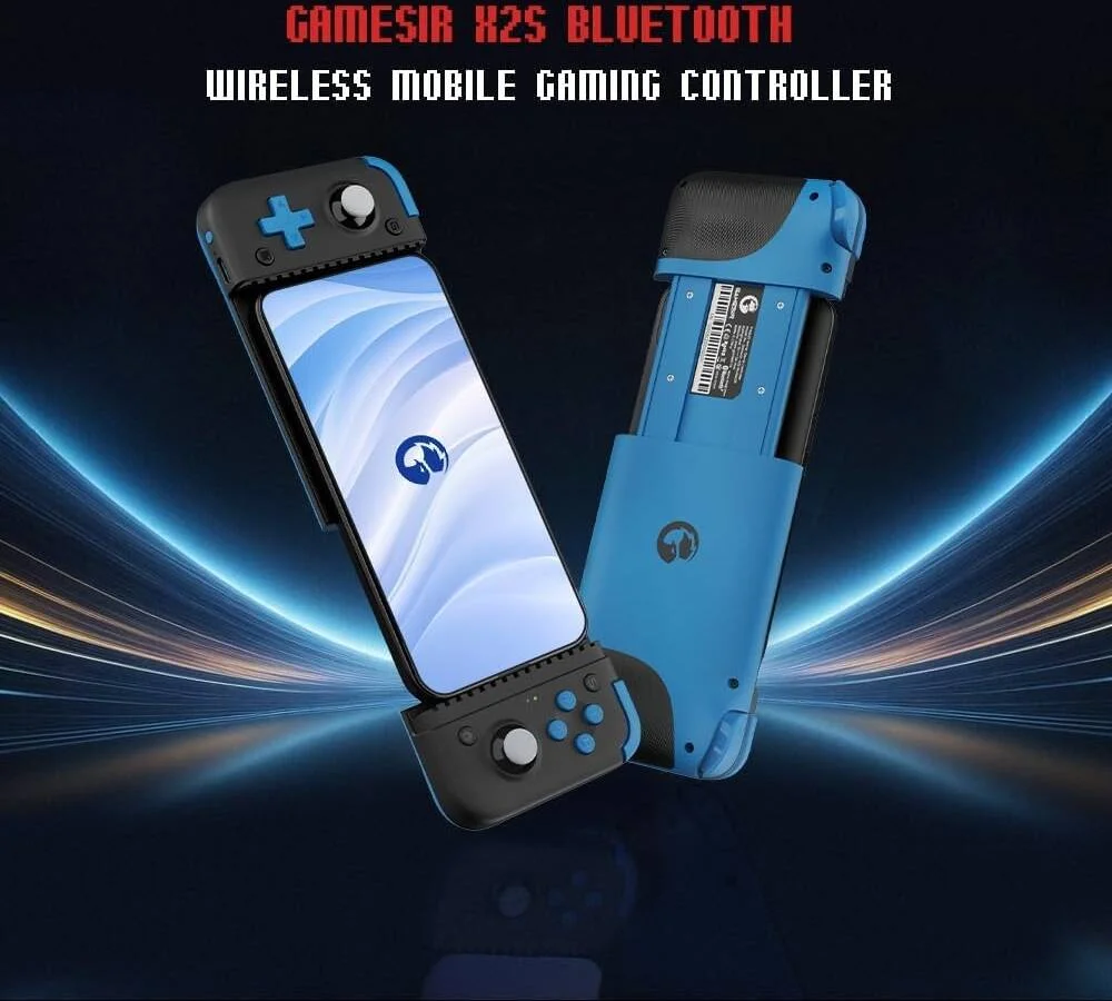 گیم‌پد بلوتوثی موبایل GameSir X2s مناسب برای iOS، تلفن‌های اندرویدی و کامپیوتر، جوی‌استیک Hall Effect، ارتفاع قابل تنظیم، اتصال بلوتوث 5.3، Apple Arcade، Steam Link، مشکی | x2s-bluetooth