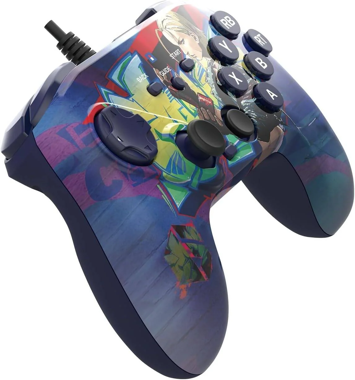 دسته بازی سیمی HORI Fighting Commander OCTA برای کامپیوتر، طراحی شش دکمه ای، آنالوگ استیک با حرکت کوتاه و دروازه هشت جهته، Street Fighter - Cammy | HPC-070E