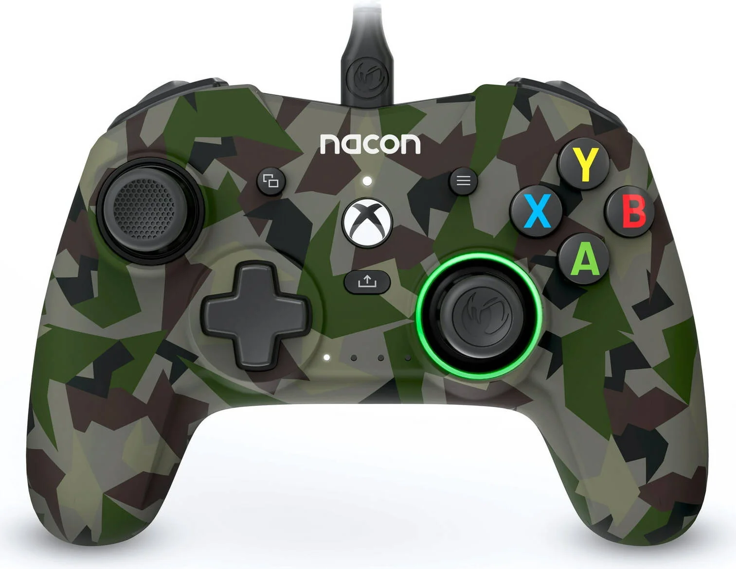 کنترلر Nacon Revolution X طرح Field Camo، برای Xbox Series X، S و Xbox One، با جویاستیکهای قابل تنظیم، تریگرهای قابل برنامهریزی، پشتیبانی از Dolby Atmos و کابل بافتهشده 3 متری کنترلر Nacon Revolution X طرح Field Camo، برای Xbox Series X، S و Xbox One، با جویاستیکهای قابل تنظیم، تریگرهای قابل برنامهریزی، پشتیبانی از Dolby Atmos و کابل بافتهشده 3 متری