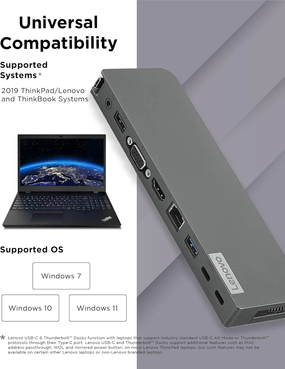 مینی داک USB-C لنوو، ایستگاه اتصال قابل حمل 7 در 1 با HDMI، VGA، USB-C، USB 3.1، USB 2، صدای 3.5 میلیمتری، اترنت، شارژر 45 واتی، سازگار با لپتاپهای لنوو، اپل و USB-C، خاکستری G0A70065US مینی داک USB-C لنوو، ایستگاه اتصال قابل حمل 7 در 1 با HDMI، VGA، USB-C، USB 3.1، USB 2، صدای 3.5 میلیمتری، اترنت، شارژر 45 واتی، سازگار با لپتاپهای لنوو، اپل و USB-C، خاکستری G0A70065US