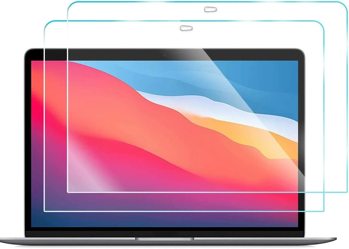 محافظ صفحه نمایش شیشه ای حرارت دیده T Tersely [بسته 2 عددی] برای مک بوک پرو 13/ایر 13، محافظ صفحه نمایش 9H HD برای مک بوک ایر 13 (مدل 2018-2020) / مک بوک پرو 13 (مدل 2016-2020)