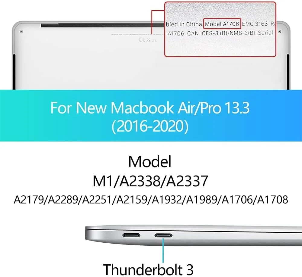 محافظ صفحه نمایش شیشه ای حرارت دیده T Tersely [بسته 2 عددی] برای مک بوک پرو 13/ایر 13، محافظ صفحه نمایش 9H HD برای مک بوک ایر 13 (مدل 2018-2020) / مک بوک پرو 13 (مدل 2016-2020)