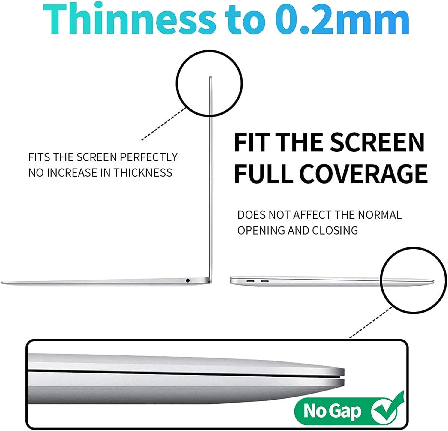 محافظ صفحه نمایش شیشه ای حرارت دیده T Tersely [بسته 2 عددی] برای مک بوک پرو 13/ایر 13، محافظ صفحه نمایش 9H HD برای مک بوک ایر 13 (مدل 2018-2020) / مک بوک پرو 13 (مدل 2016-2020)